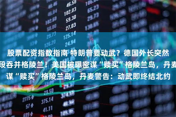 股票配资指数指南 特朗普要动武？德国外长突然发声，美国不会以该手段吞并格陵兰！美国被曝密谋“赎买”格陵兰岛，丹麦警告：动武即终结北约